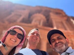 Visiting Petra with our guide Neil