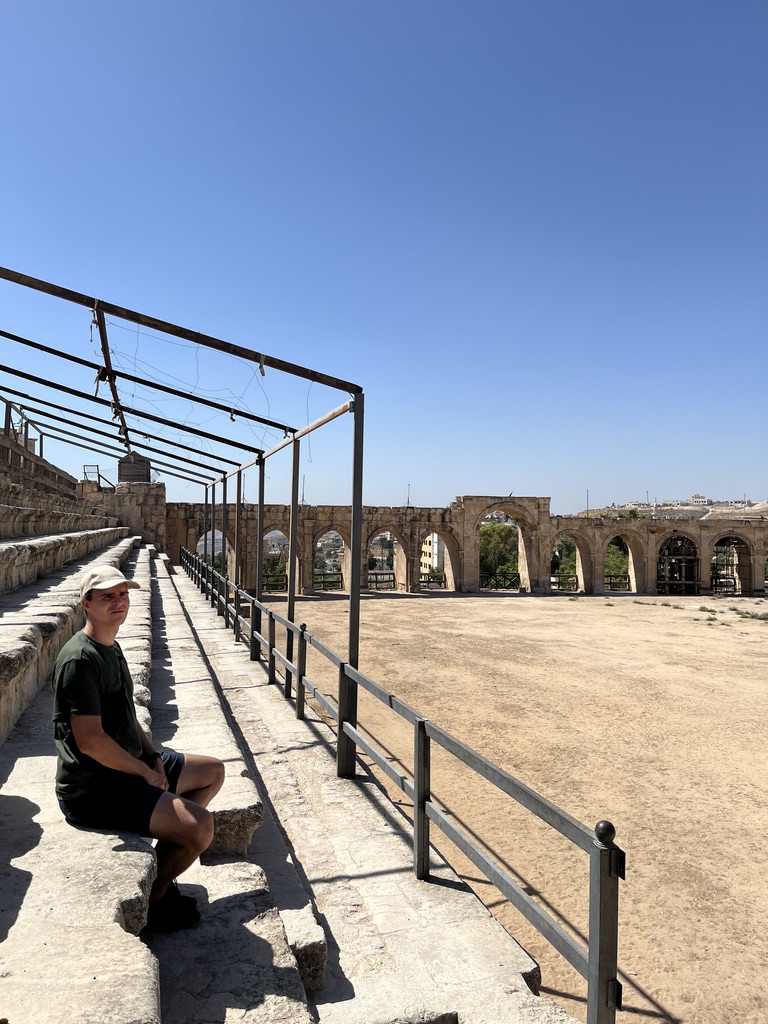 Rudy at the race track in Jerash