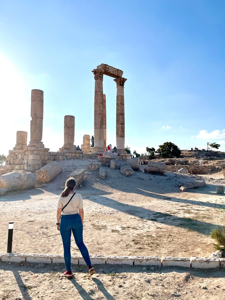 On day one, we entered the Amman citadel with the Jordan Pass