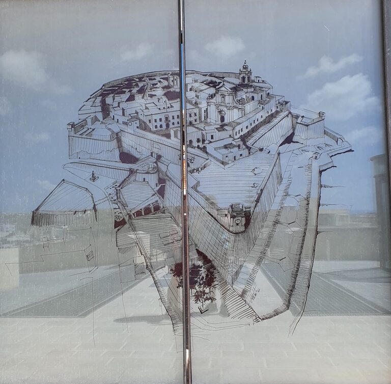Map of the citadel in Victoria, Gozo