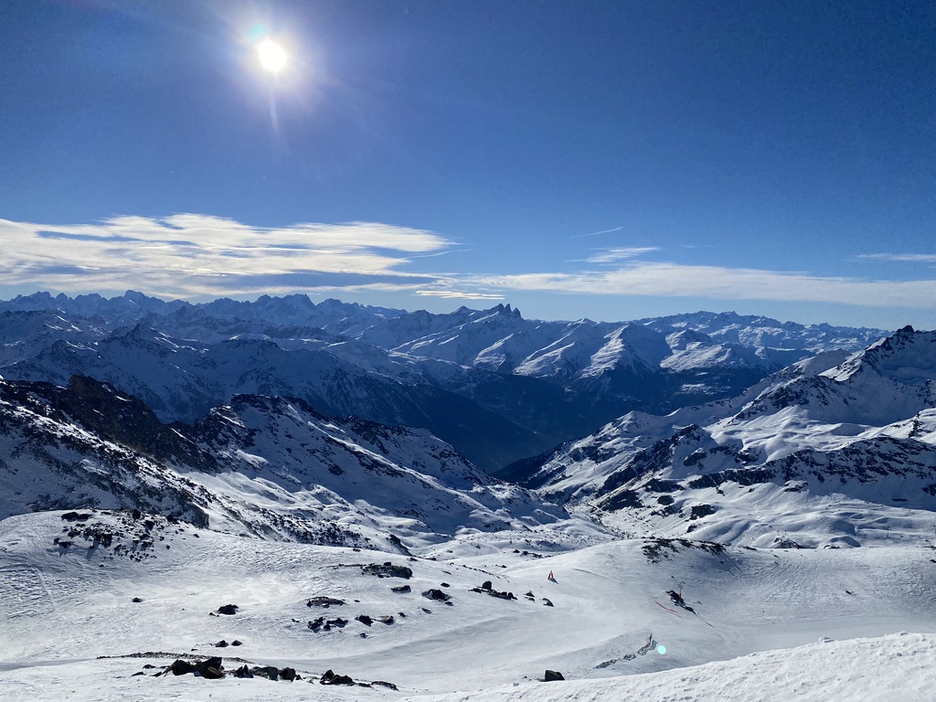 Ski view An amazing view of the mountains in one of the French ski resorts
