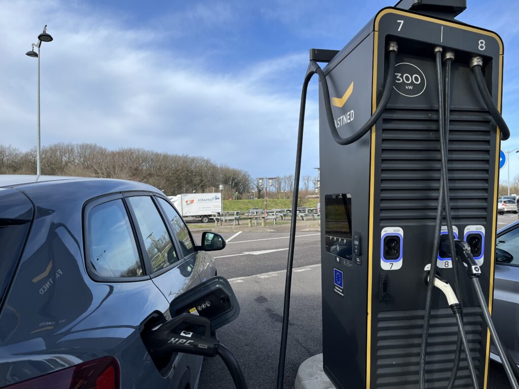 My EV plugged in a fastnet charger