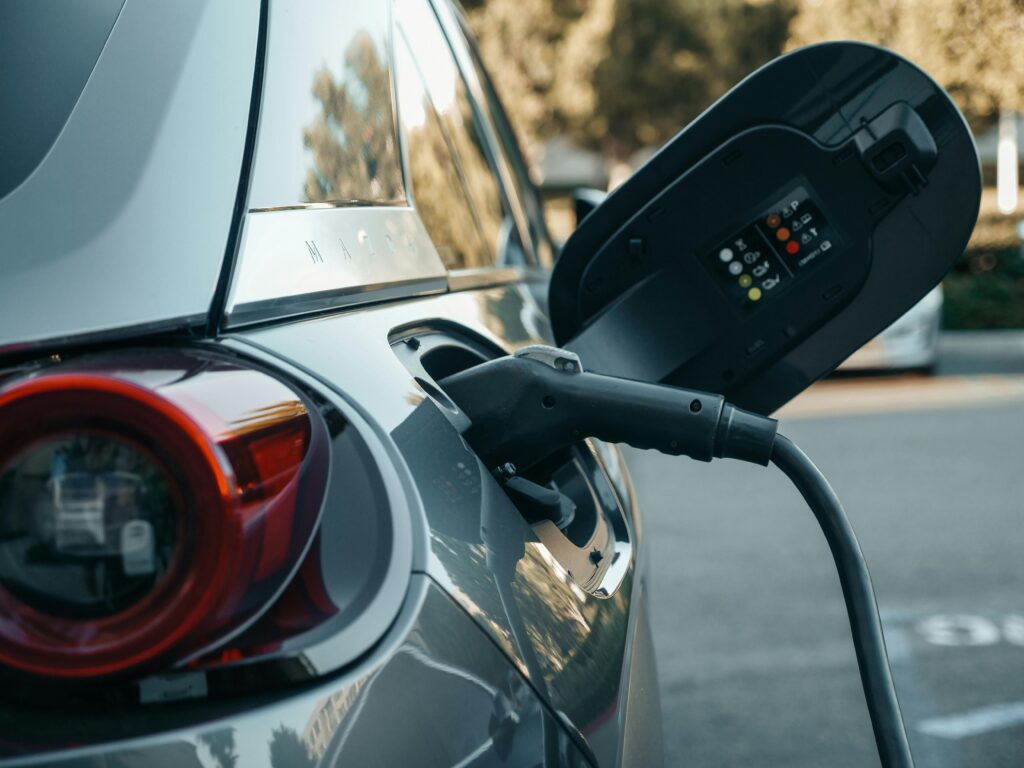 A plugged in car is a common sight when you travel with EV